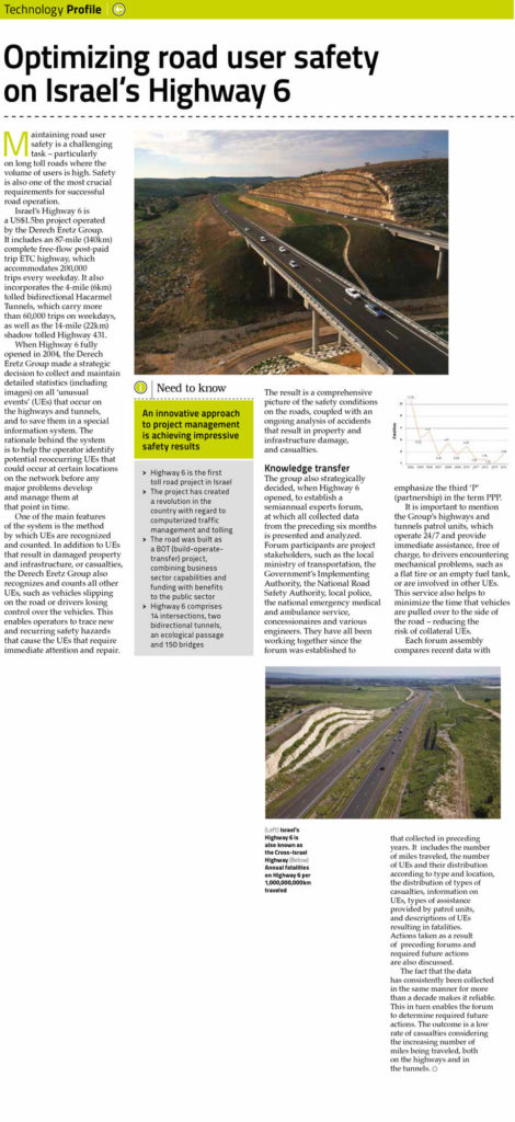 OPTIMIZING ROAD USER SAFETY ON ISRAEL’S HIGHWAY 6 Full Article